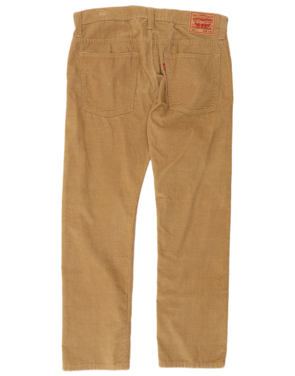 Levi's Mens 504 Straight Corduroy Trousers W36 L32 Beige Cotton