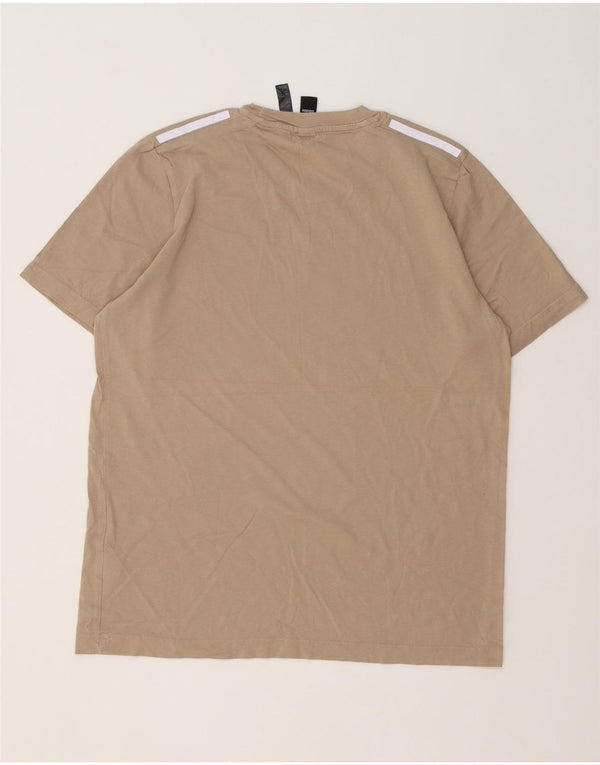 Adidas Mens T-Shirt Top Medium Beige Cotton