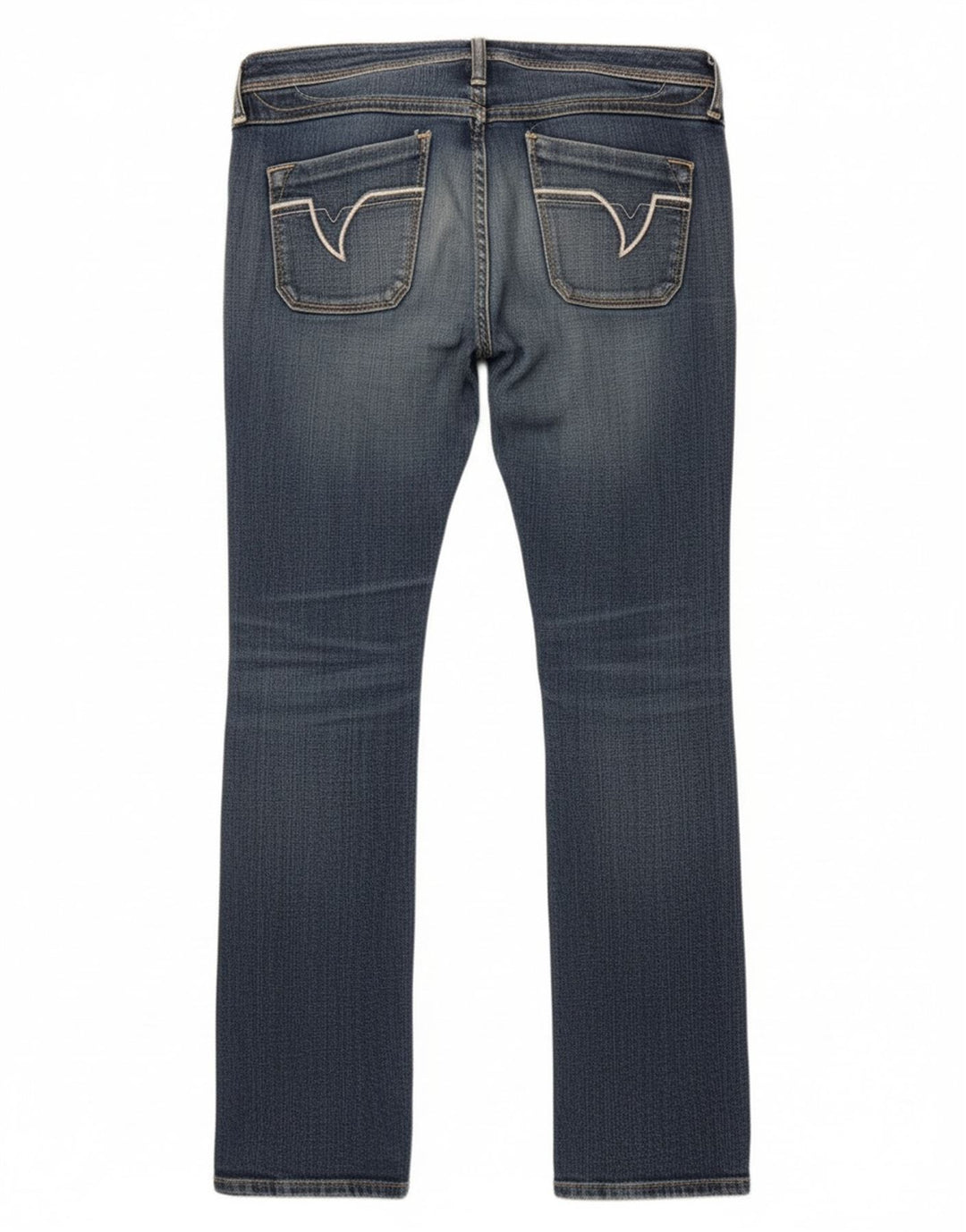 Diesel Womens Lowky Straight Jeans W26 L32 Navy Blue Cotton