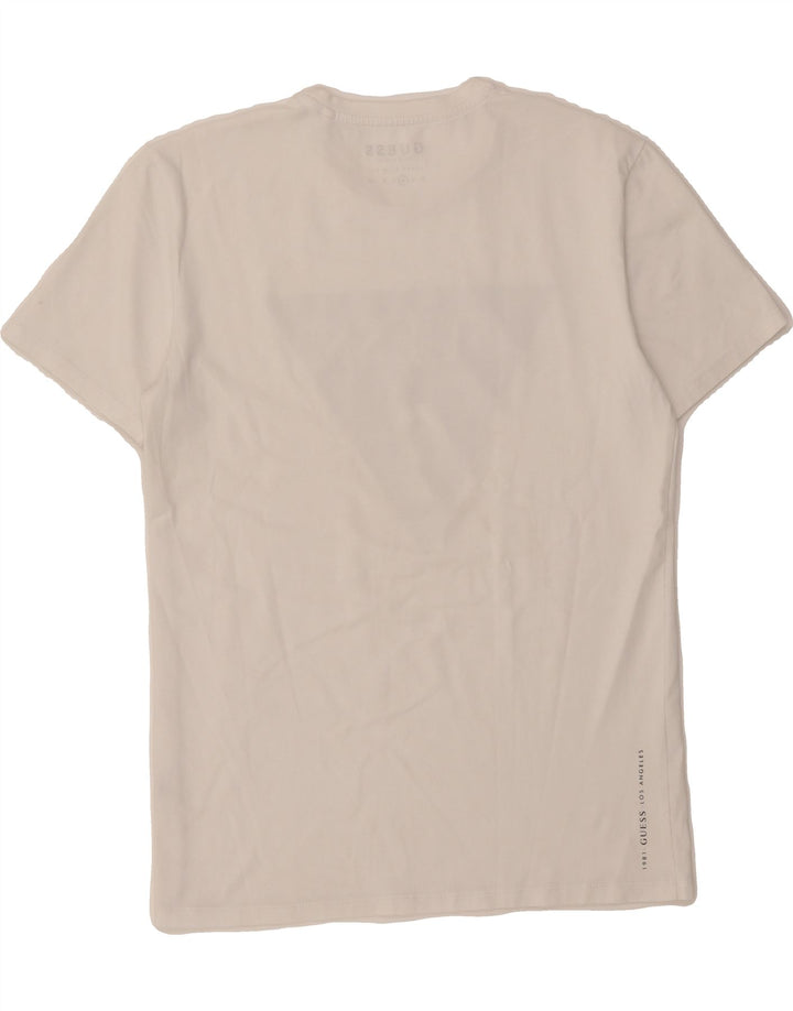 GUESS Mens Graphic T-Shirt Top Medium White Vintage Guess and Second-Hand Guess from Messina Hembry 