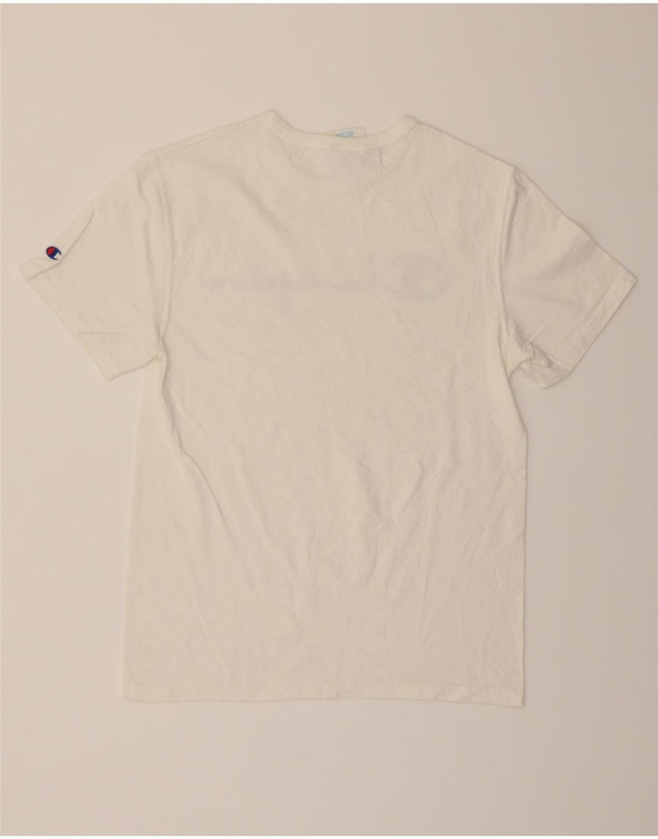 CHAMPION Mens Graphic T-Shirt Top Small White Cotton Vintage Champion and Second-Hand Champion from Messina Hembry 