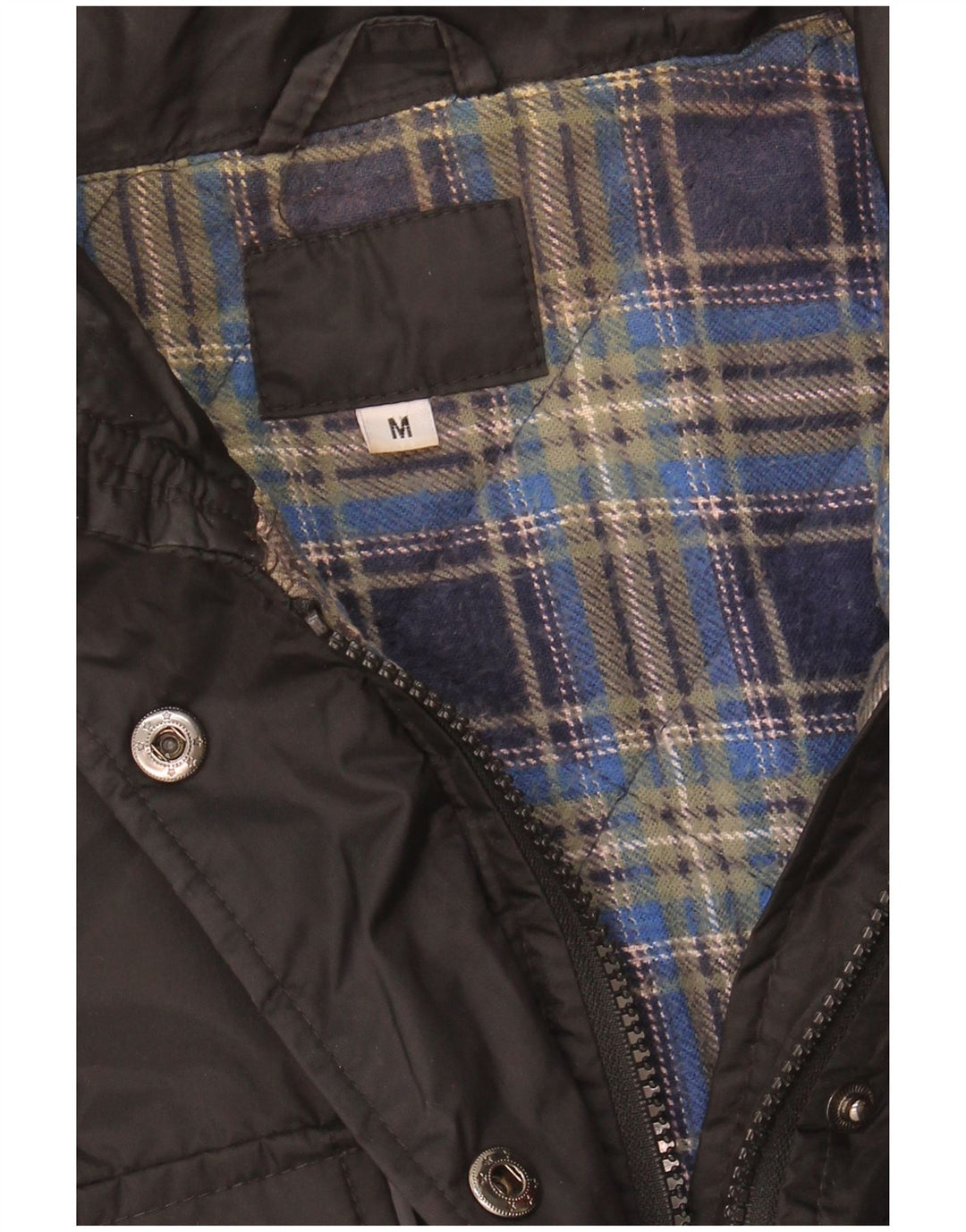 VINTAGE Womens Utility Jacket UK 14 Medium Black Nylon