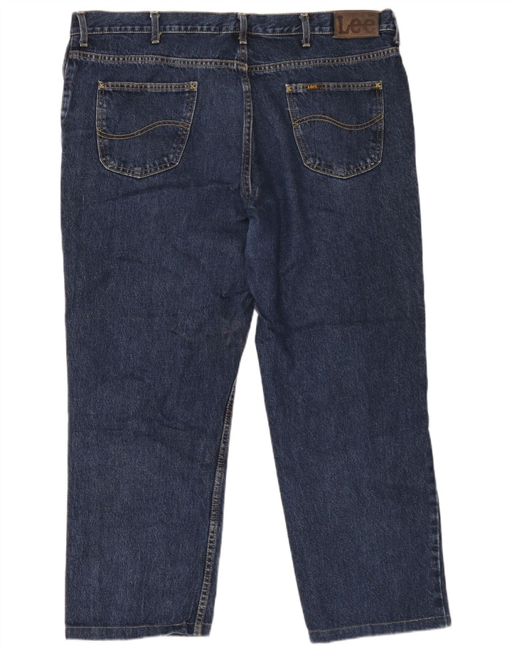 Lee Mens Straight Jeans W44 L27 Navy Blue Cotton