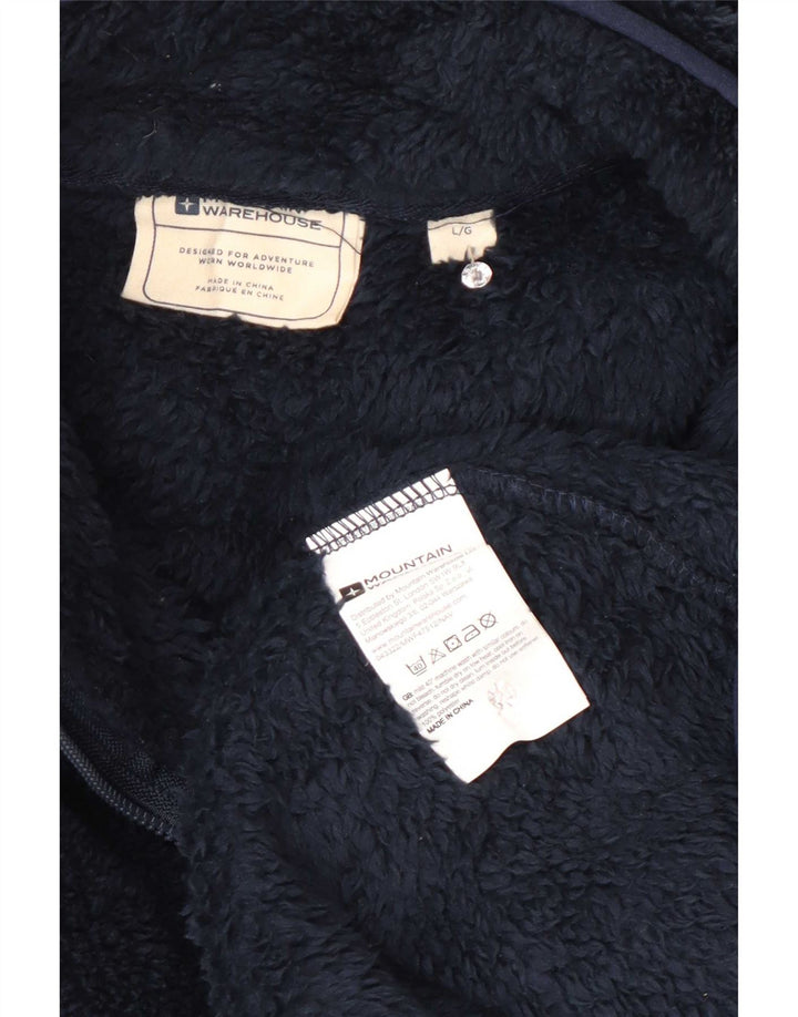 Mountain Warehouse Mens Zip Neck Fleece Jumper Large Navy Blue Polyester