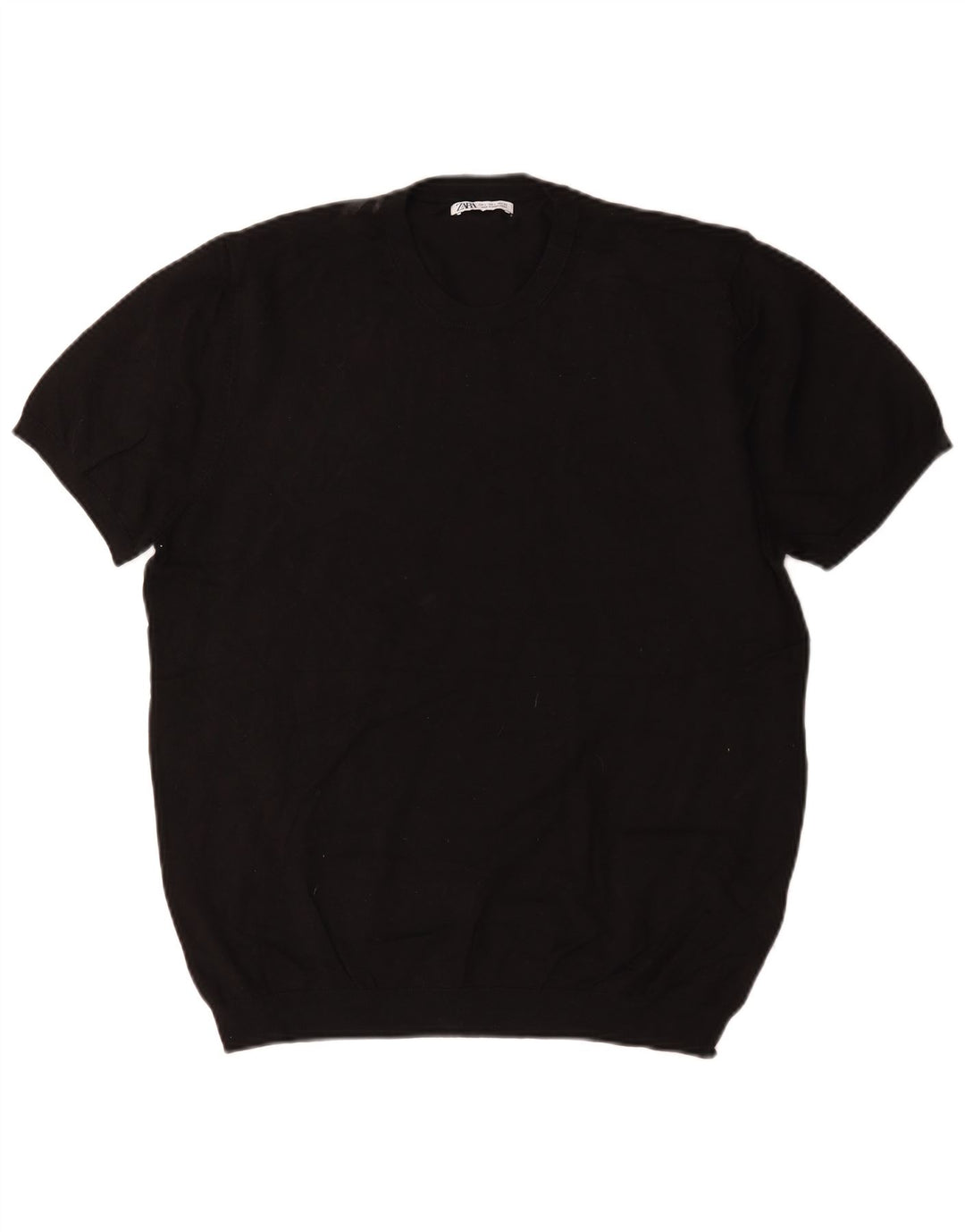 Zara Mens T-Shirt Top Large Black