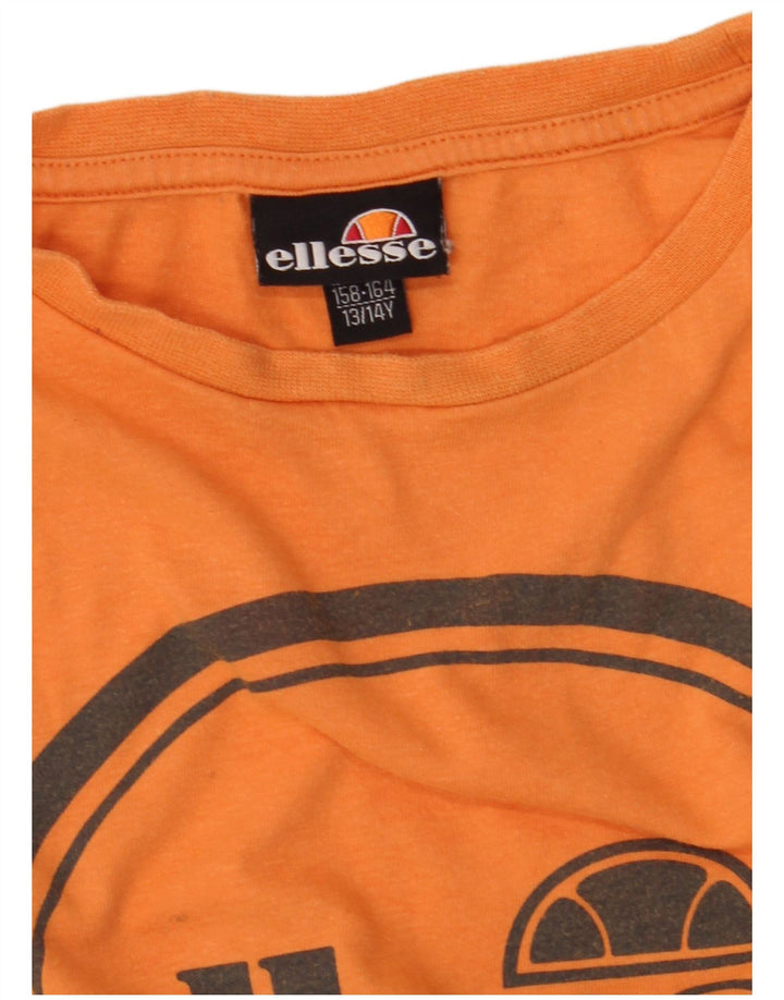 ELLESSE Boys Graphic T-Shirt Top 13-14 Years Orange