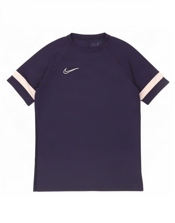 Nike Mens Dri Fit T-Shirt Top Large Navy Blue Colourblock