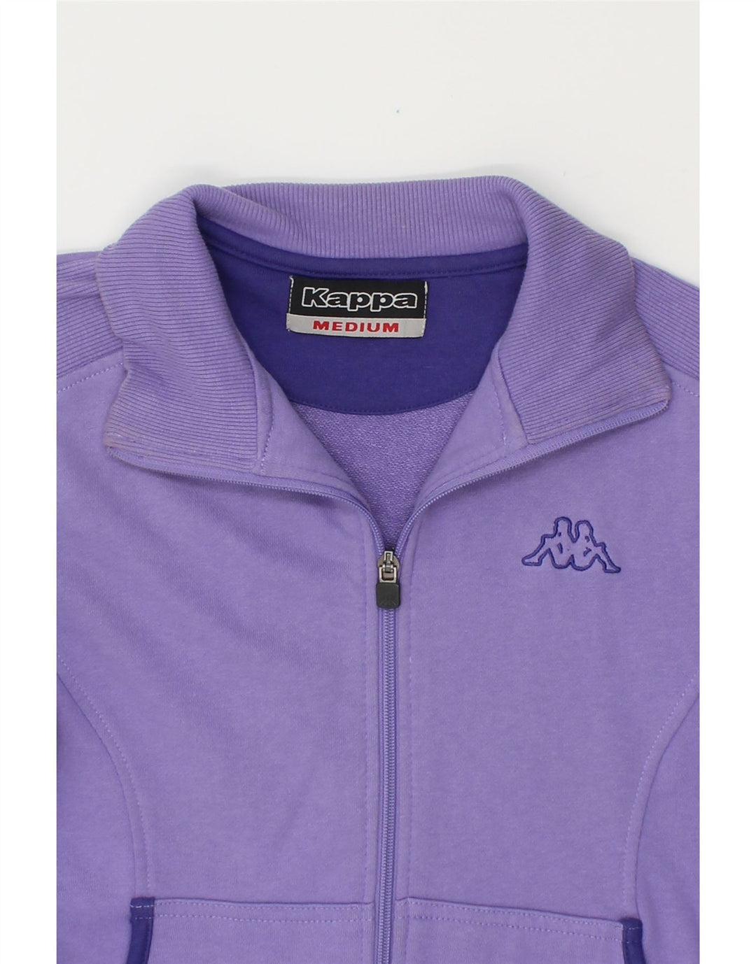 KAPPA Womens Tracksuit Top Jacket UK 12 Medium Purple Cotton Vintage Kappa and Second-Hand Kappa from Messina Hembry 