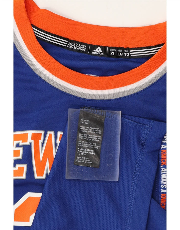 ADIDAS Mens New York Knicks Graphic Vest Top XL Blue Polyester