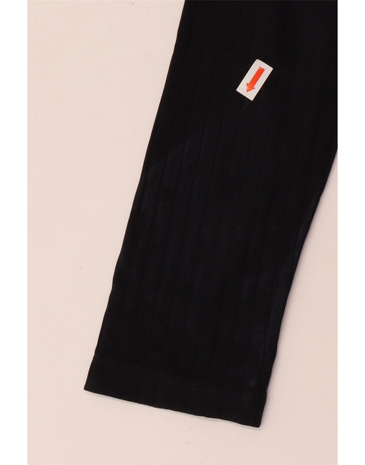 CALVIN KLEIN JEANS Womens Top Long Sleeve UK 12 Medium Navy Blue Polyamide