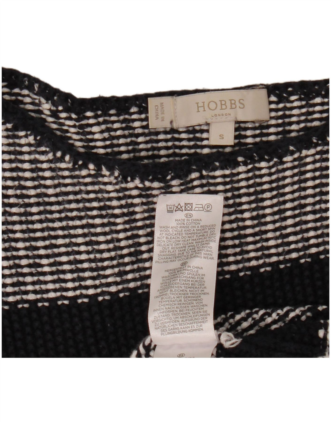 HOBBS Womens Oversized Crop Boat Neck Jumper Sweater UK 10 Small Black