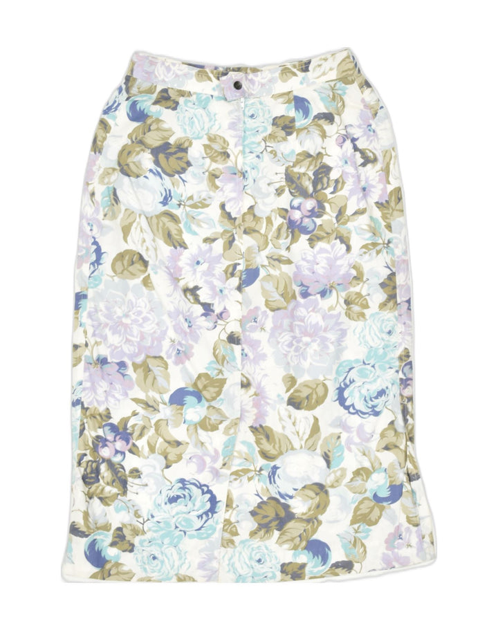 VINTAGE Womens Maxi Skirt W26 Small Multicoloured Floral | Vintage | Thrift | Second-Hand | Used Clothing | Messina Hembry 