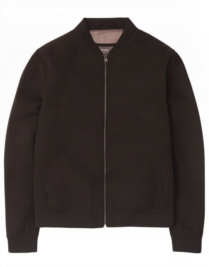 Marks & Spencer Mens Bomber Jacket UK 38 Medium Black Polyester