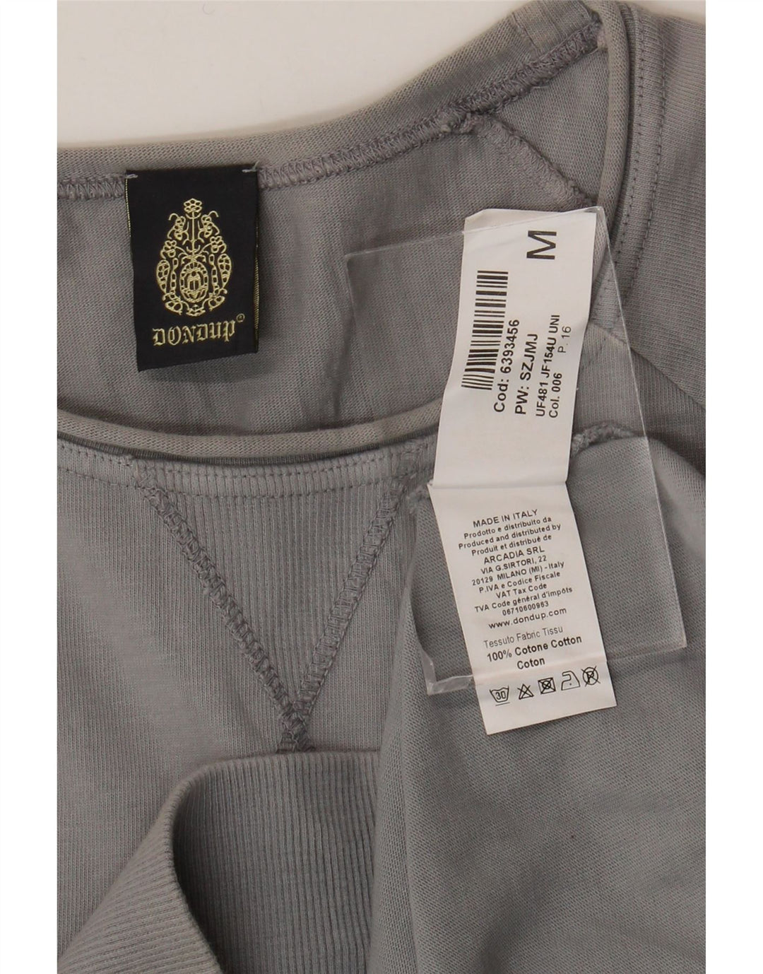 Dondup Mens Graphic Sleeveless Sweatshirt Jumper Medium Grey Cotton