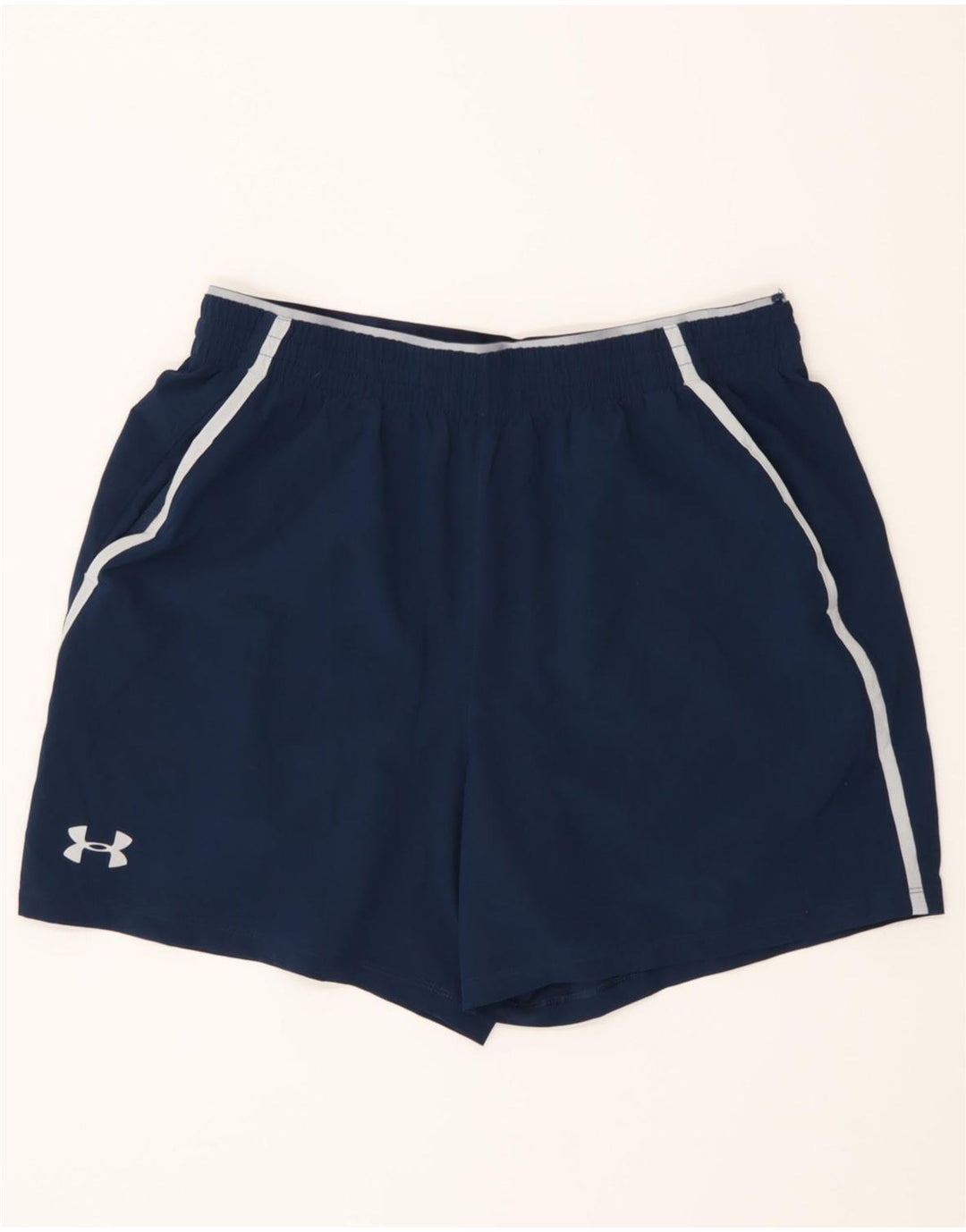 Under Armour Womens Sport Shorts UK 16 Large Navy Blue Polyester