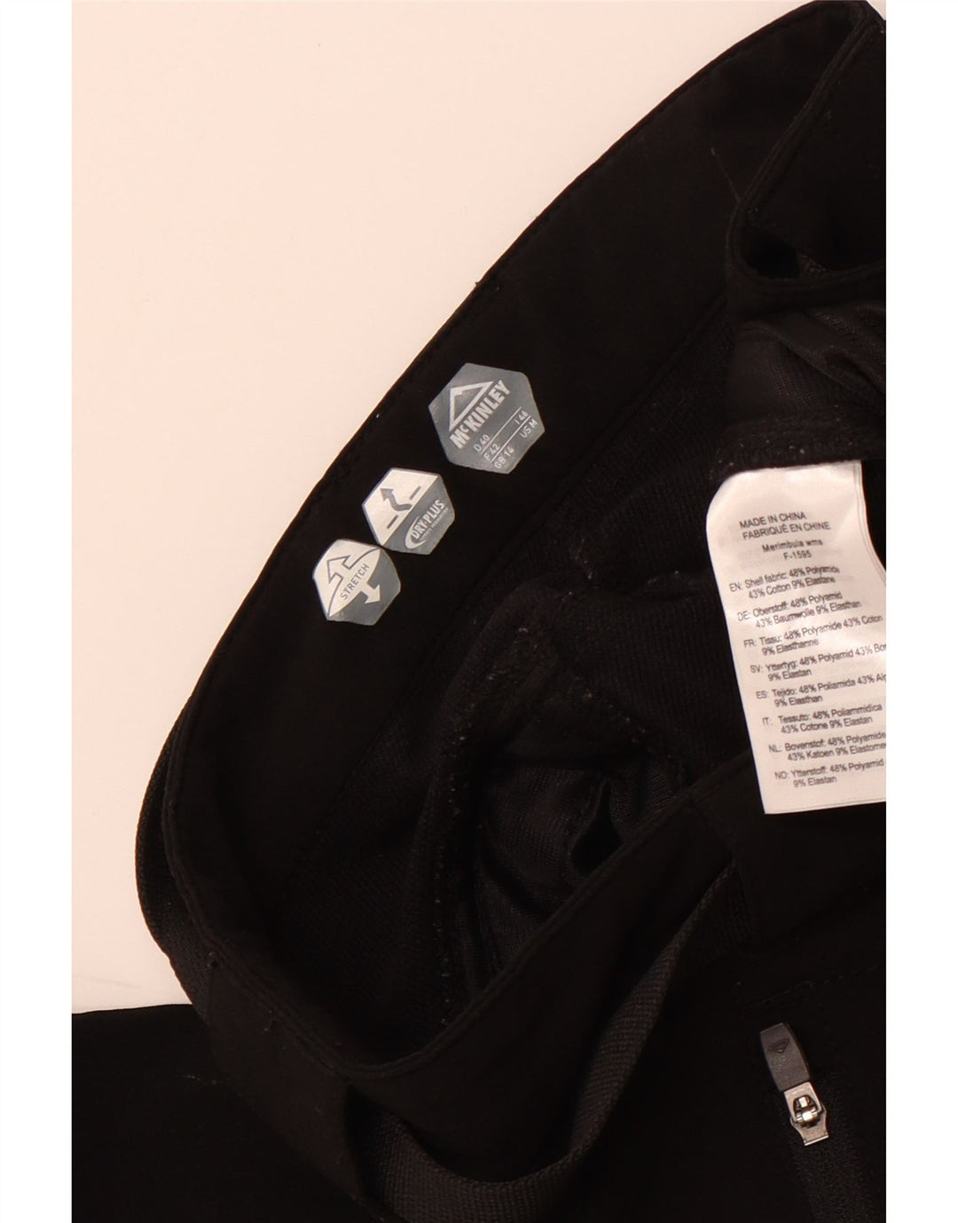 MCKINLEY Womens Straight Casual Trousers UK 14 Large W32 L31 Black