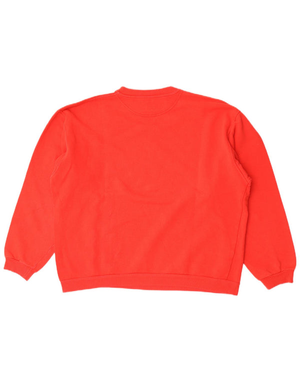 Trussardi Jeans Mens Graphic Sweatshirt Jumper Medium Red Cotton