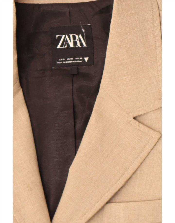 Zara Womens Bolero Jacket UK 10 Small Brown