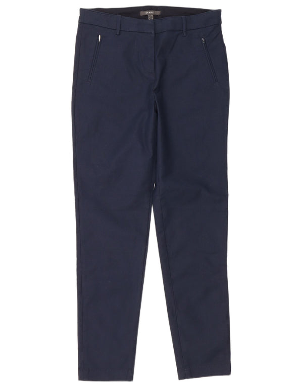 Esprit Womens Skinny Chino Trousers UK 10 Small W30 L29 Navy Blue Cotton