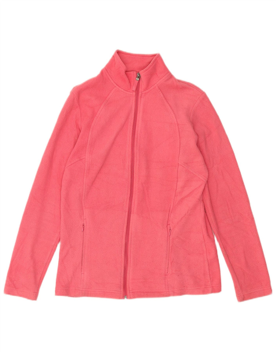 Marks & Spencer Womens Fleece Jacket UK 10 Small Pink Polyester