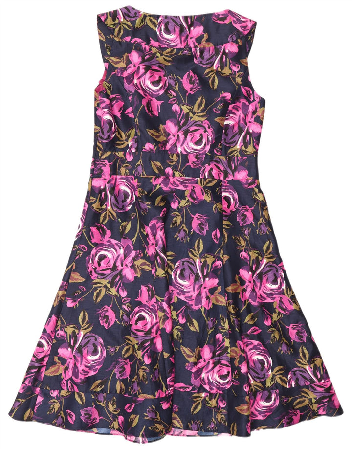 LAURA ASHLEY Womens Sleeveless A-Line Dress UK 16 Large  Purple Floral