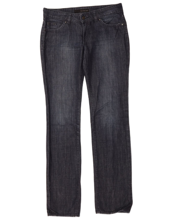Calvin Klein Womens Slim Jeans W28 L34 Navy Blue Cotton