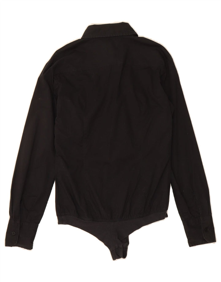 BENETTON Womens Shirt Bodysuit UK 14 Large Black Vintage Benetton and Second-Hand Benetton from Messina Hembry 