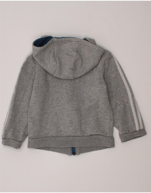 Adidas Baby Boys Zip Hoodie Sweater 18-24 Months Grey Cotton