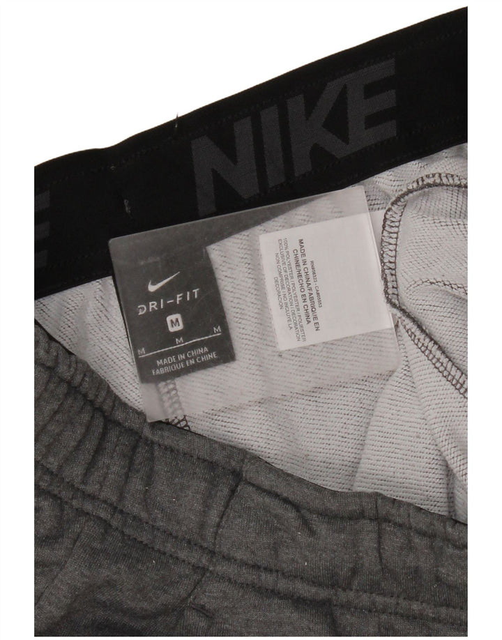 Nike Womens Dri Fit Tracksuit Trousers UK 14 Medium Grey Polyester