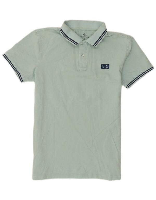 Armani Exchange Mens Polo Shirt Large Blue Cotton
