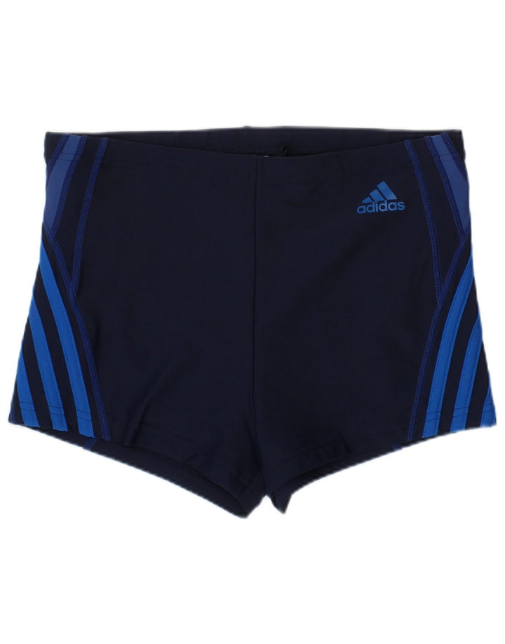 ADIDAS Womens Sport Shorts UK 14 Medium  Navy Blue Nylon