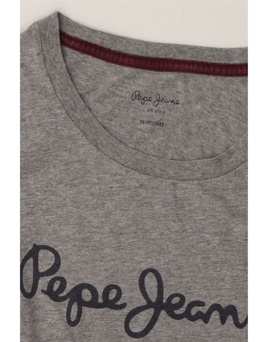 PEPE JEANS Womens Regular Graphic T-Shirt Top UK 18 XL Grey