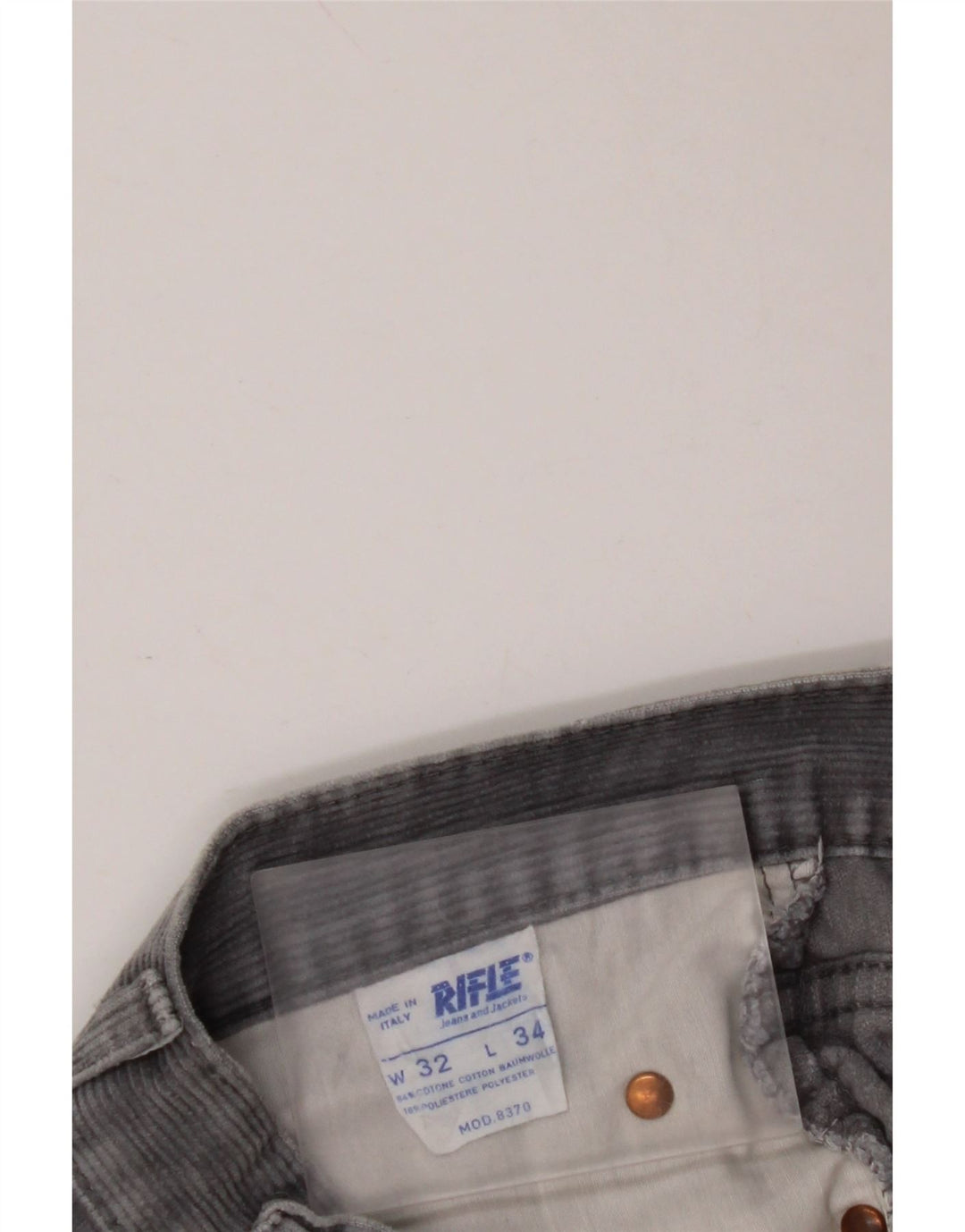 RIFLE Mens Straight Corduroy Trousers W28 L28 Blue Cotton