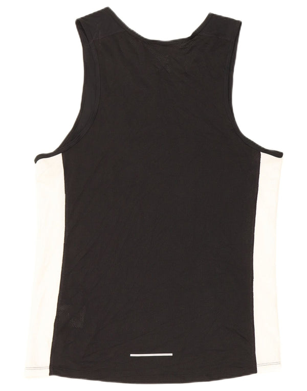 Nike Mens Dri Fit Graphic Vest Top Medium Black Colourblock Polyester