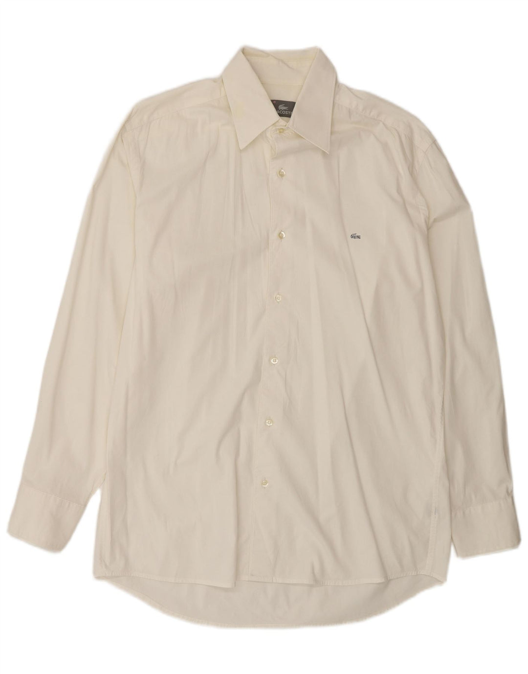 Lacoste Mens Shirt Size 41 Large Off White Cotton