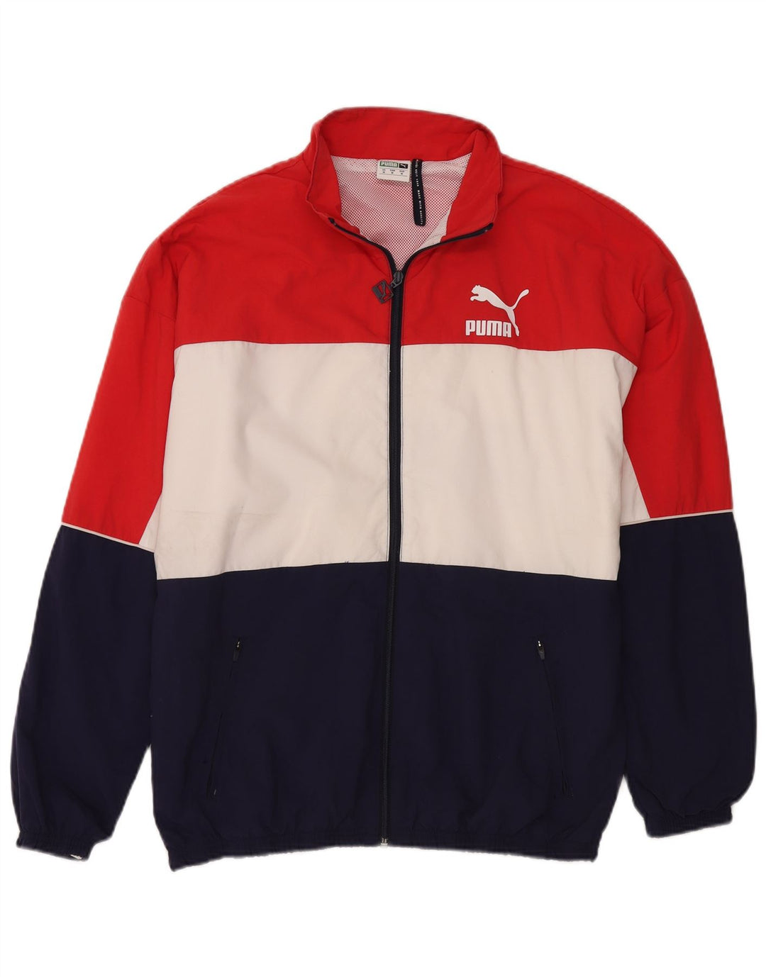 PUMA Mens Graphic Tracksuit Top Jacket Medium Multicoloured Colourblock