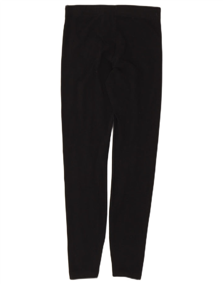 NIKE Womens Graphic Leggings UK 6 XS  Black Cotton