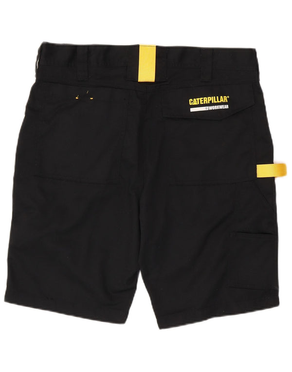 CATERPILLAR Mens Workwear Cargo Shorts W34 Large Black Polyester