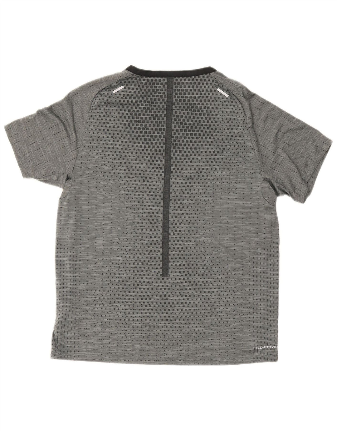 Nike Mens Dri Fit T-Shirt Top Medium Grey Geometric Polyester