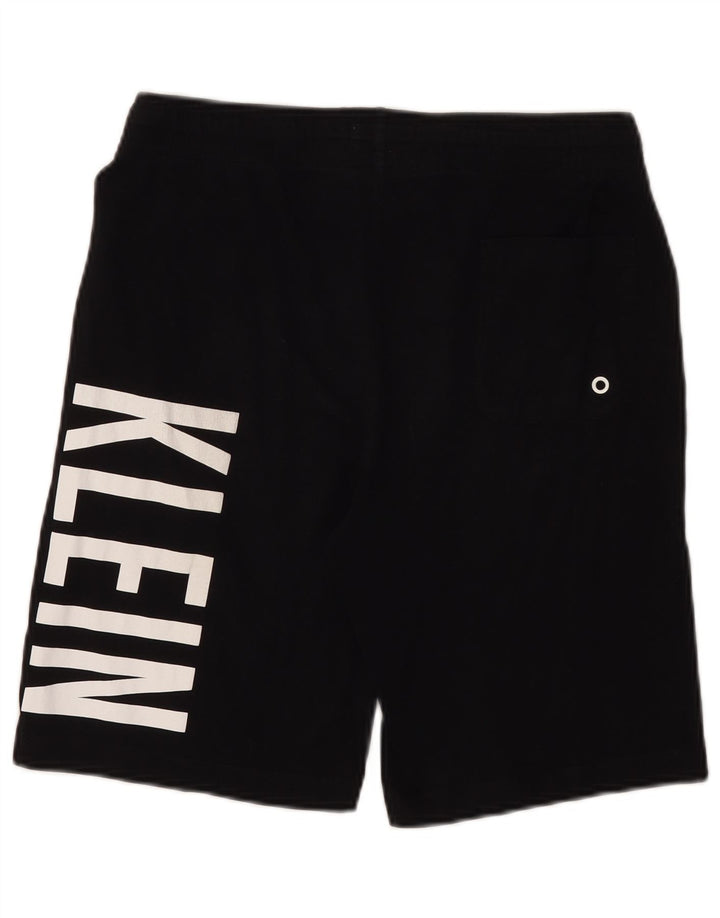 CALVIN KLEIN Mens Graphic Swimming Shorts Medium  Black Cotton