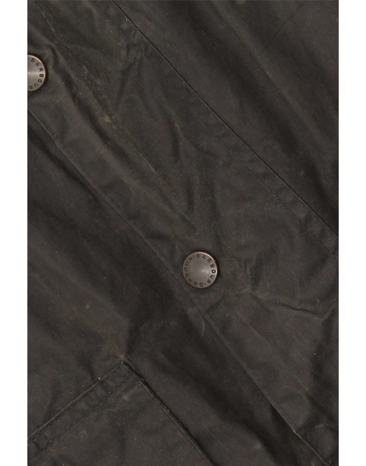 Barbour Mens Waxed Cotton Jacket EU 50 Medium Black