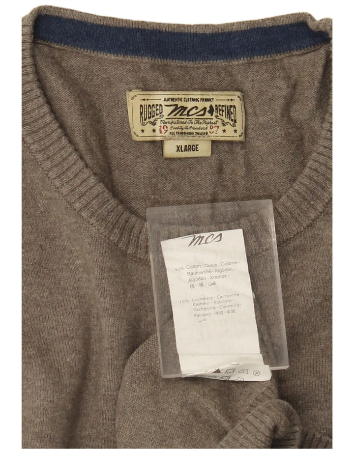 MARLBORO CLASSICS Mens Crew Neck Jumper Sweater XL Grey Cotton