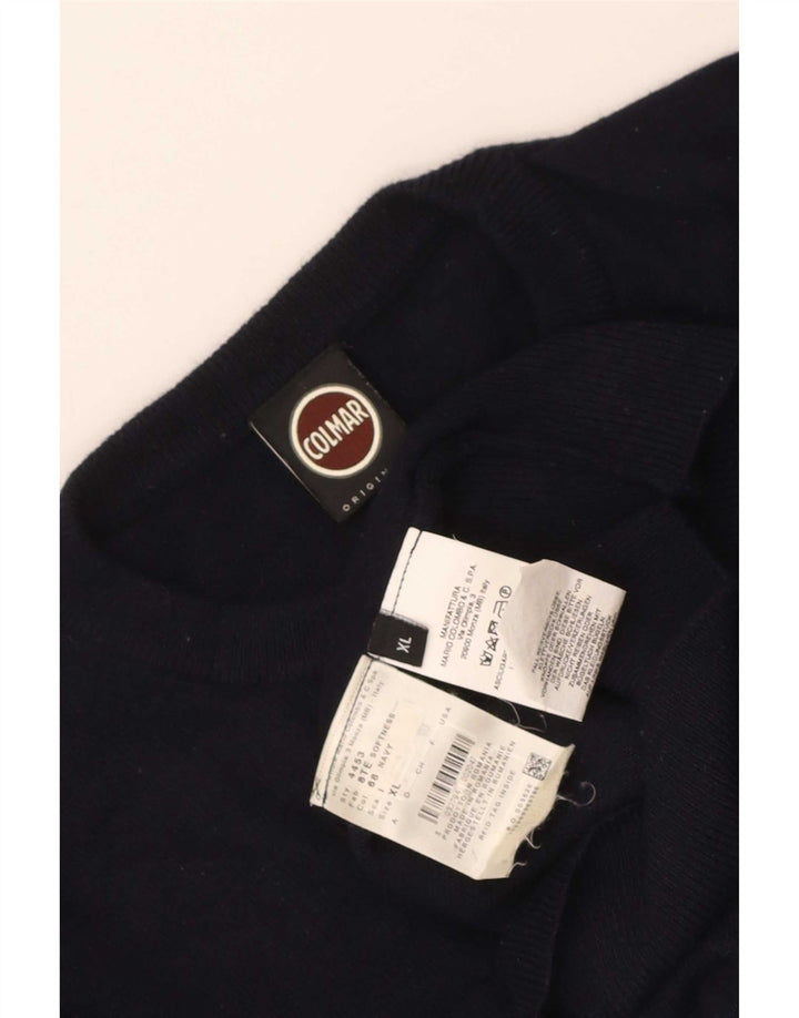Colmar Mens Crew Neck Jumper Sweater XL Navy Blue Polyamide