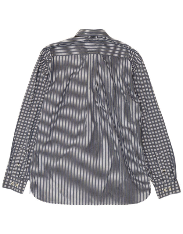 Tommy Hilfiger Mens Shirt Medium Blue Striped Cotton