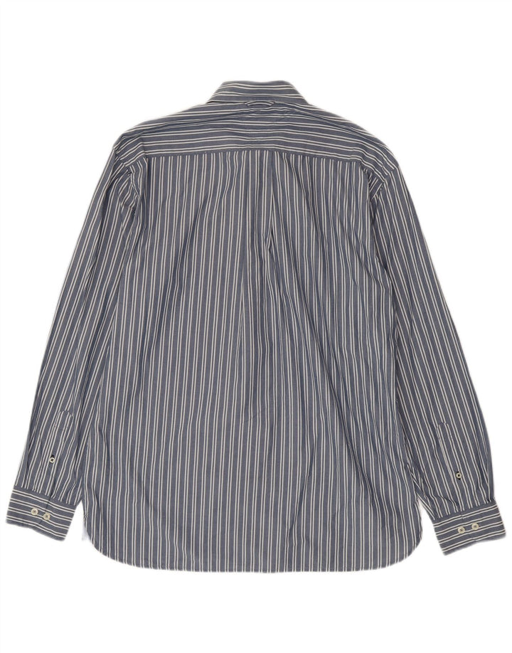 Tommy Hilfiger Mens Shirt Medium Blue Striped Cotton