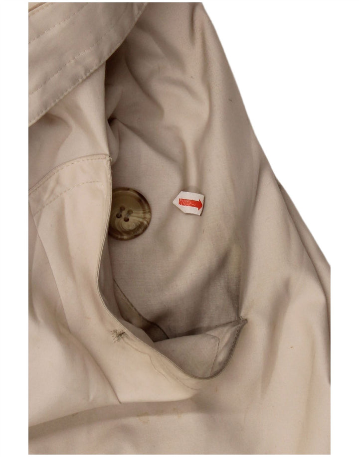 Luisa Spagnoli Womens Trench Coat UK 10 Small Beige Polyester