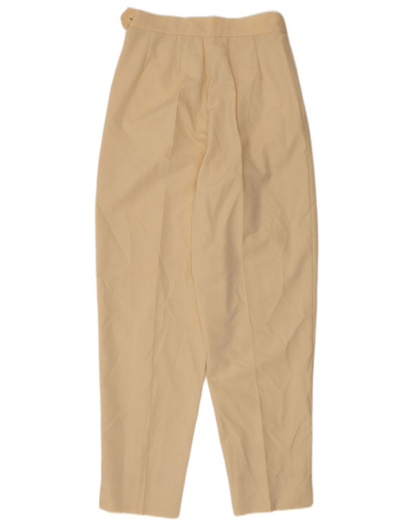 Swish Womens High Waist Pegged Casual Trousers IT 42 Medium W26 L28 Beige