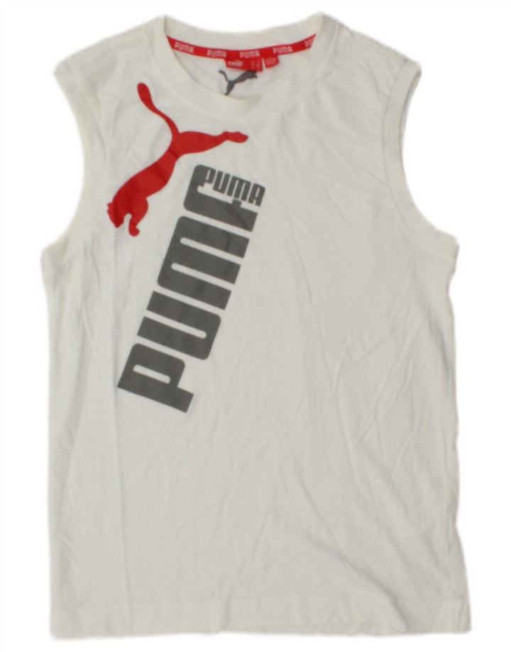 PUMA Mens Graphic Vest Top Small White