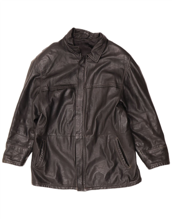 Vintage Mens Leather Jacket UK 40 Large Black