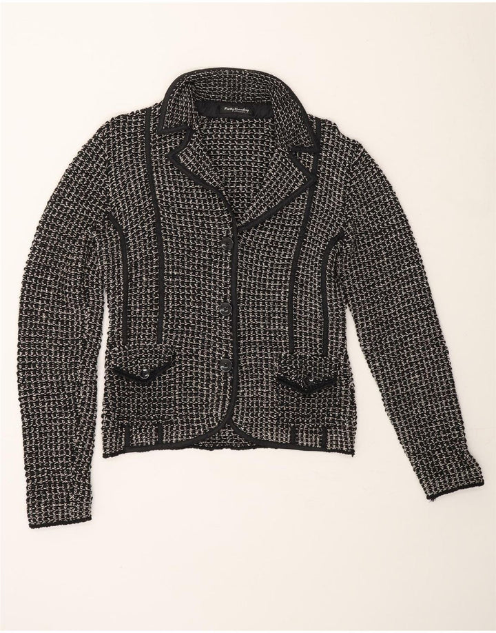 BETTY BARCLAY Womens 3 Button Blazer Jacket UK 10 Small Black Check Vintage Betty Barclay and Second-Hand Betty Barclay from Messina Hembry 
